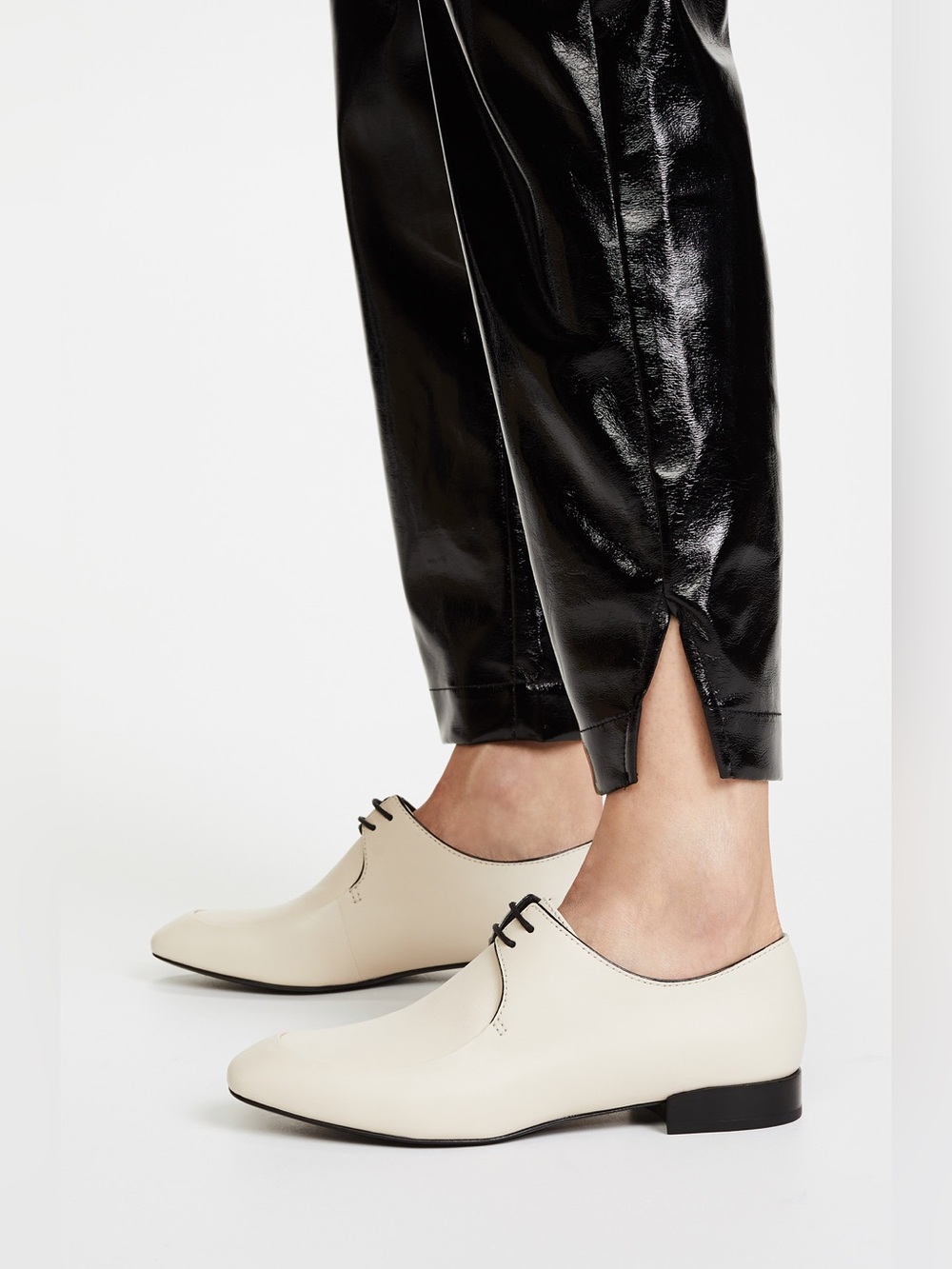 3.1 Phillip Lim Louie square-toe lace-up buffed leather oxfords 35